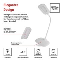 LED Schreibtischlampe STELLA, weiss