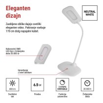 Namizna LED svetilka STELLA bela
