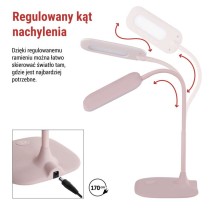 Lampa biurkowa LED STELLA różowa