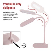 LED stolná lampa STELLA, ružová