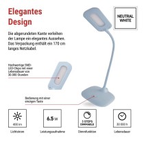 LED Schreibtischlampe STELLA, blau