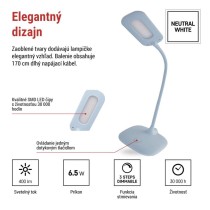 LED stolná lampa STELLA, modrá