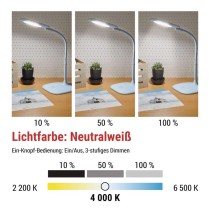 LED Schreibtischlampe STELLA, blau