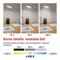 Lampa biurkowa LED STELLA niebieska