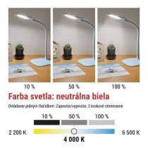 LED stolná lampa STELLA, modrá