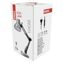 Lampa biurkowa E27 LUCAS 48 cm ciemno szary