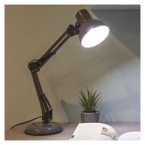 Lampa biurkowa E27 LUCAS 48 cm ciemno szary