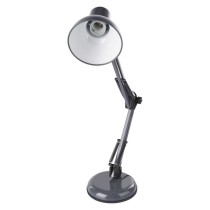 Lampa biurkowa E27 LUCAS 48 cm ciemno szary