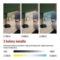 Lampa biurkowa LED CHASE czarna