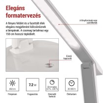 EMOS Chase LED asztali lámpa, fehér