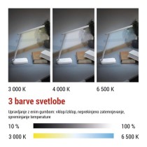 Namizna LED svetilka AMY, polnilna