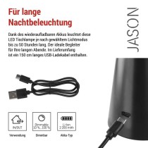 LED Schreibtischlampe JASON, wiederaufladbar