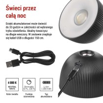 Lampa biurkowa LED SOPHIE, ładowalna, czarna