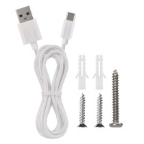 Lampa biurkowa LED ABBIE, ładowalna, biała