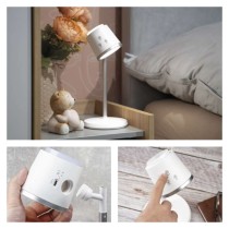 Lampa biurkowa LED ABBIE, ładowalna, biała