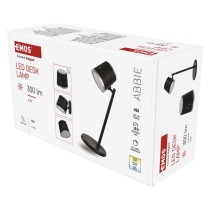 Lampa biurkowa LED ABBIE, ładowalna, czarna