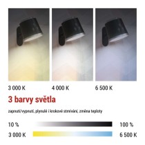 LED stolní lampa ABBIE nabíjecí, černá