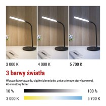 Lampa biurkowa LED OSCAR czarna