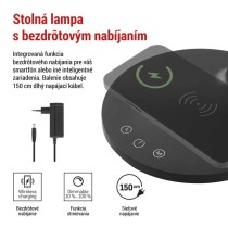 LED stolná lampa OSCAR, čierna