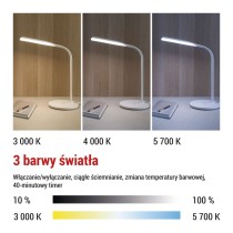 Lampa biurkowa LED OSCAR biała