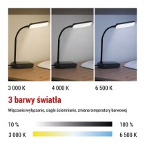 Lampa biurkowa LED MOLLY czarna