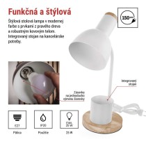 Stolná lampa POPPY, biela