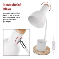 Stolná lampa POPPY, biela