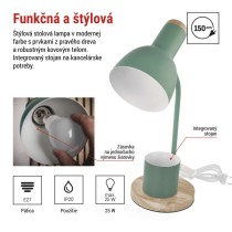 Stolná lampa POPPY, zelená