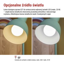 Lampa biurkowa POPPY na żarówkę E27, zielona