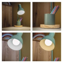 Lampa biurkowa POPPY na żarówkę E27, zielona