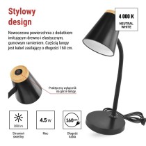 Lampa stołowa LED TARA, czarna