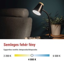 EMOS Tara LED asztali lámpa, fekete
