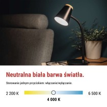 Lampa stołowa LED TARA, czarna