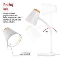 LED stolná lampa TARA, biela