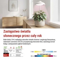 Lampa LED GROW do uprawy roślin 5 W, timer, biała