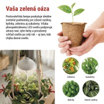 LED GROW pestovateľská lampa 5 W, časovač, biela