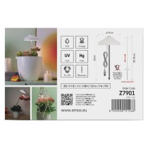 LED GROW pěstební lampa 5 W, časovač, bílá