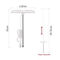 LED növénynevelő lámpa, teljes spektrum, 39 LED, beltéri, időzítővel, dimmelhető