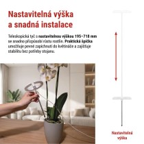 LED GROW pěstební lampa 8 W, časovač, stmívatelná, bílá