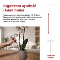 Lampa LED GROW do uprawy roślin 8 W, timer, ściemnialna, biała