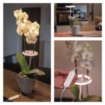 LED növénynevelő lámpa, teljes spektrum, 39 LED, beltéri, időzítővel, dimmelhető