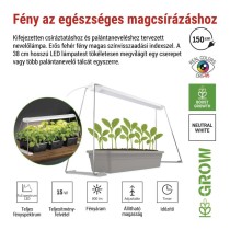 LED növénynevelő lámpa palántaneveléshez, teljes spektrum, 28 LED, időzítővel