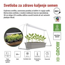 LED svetilka za rastline polnega spektra za setev, 28 LED diod, časovnik