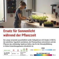 Pflanzenlampe LED Vollspektrum für Aussaat, 28 LEDs, Zeitschaltuhr