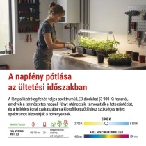 LED növénynevelő lámpa palántaneveléshez, teljes spektrum, 28 LED, időzítővel
