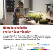 LED GROW pestovateľská lampa na sadenice 15 W, časovač, biela