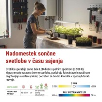 LED svetilka za rastline polnega spektra za setev, 28 LED diod, časovnik