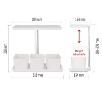 LED GROW pěstební lampa 7 W, časovač, stmívatelná, bílá