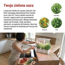 Lampa LED GROW do uprawy roślin 7 W, timer, ściemnialna, biała