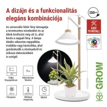 LED növénynevelő lámpa, teljes spektrum, 21 LED, beltéri, időzítővel